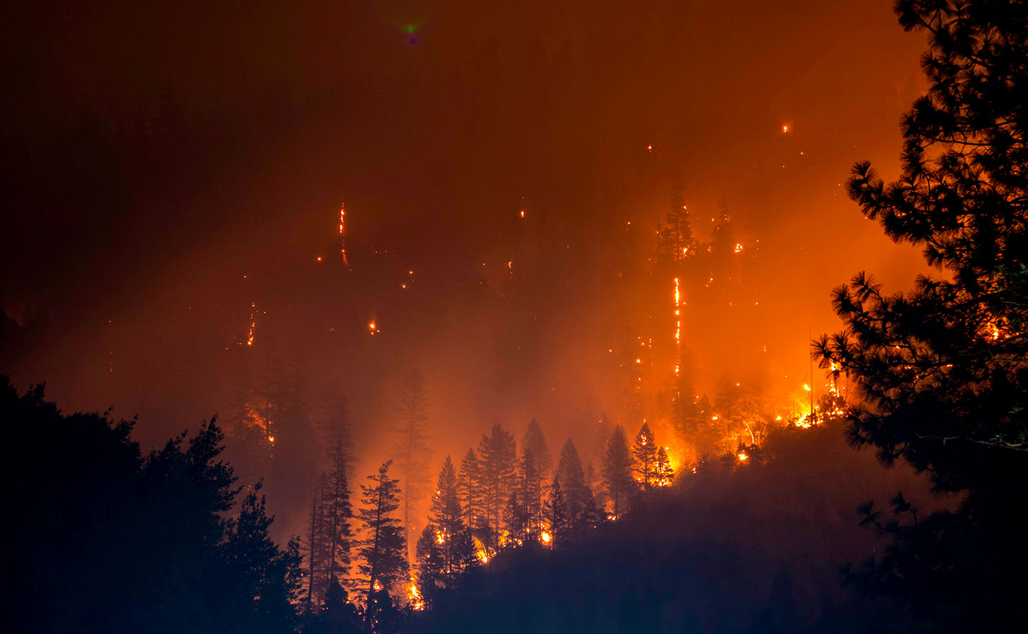 Skogsbrand i Klamath national forest, Kalifornien, 2017. Foto: Matt Howard / Unsplash