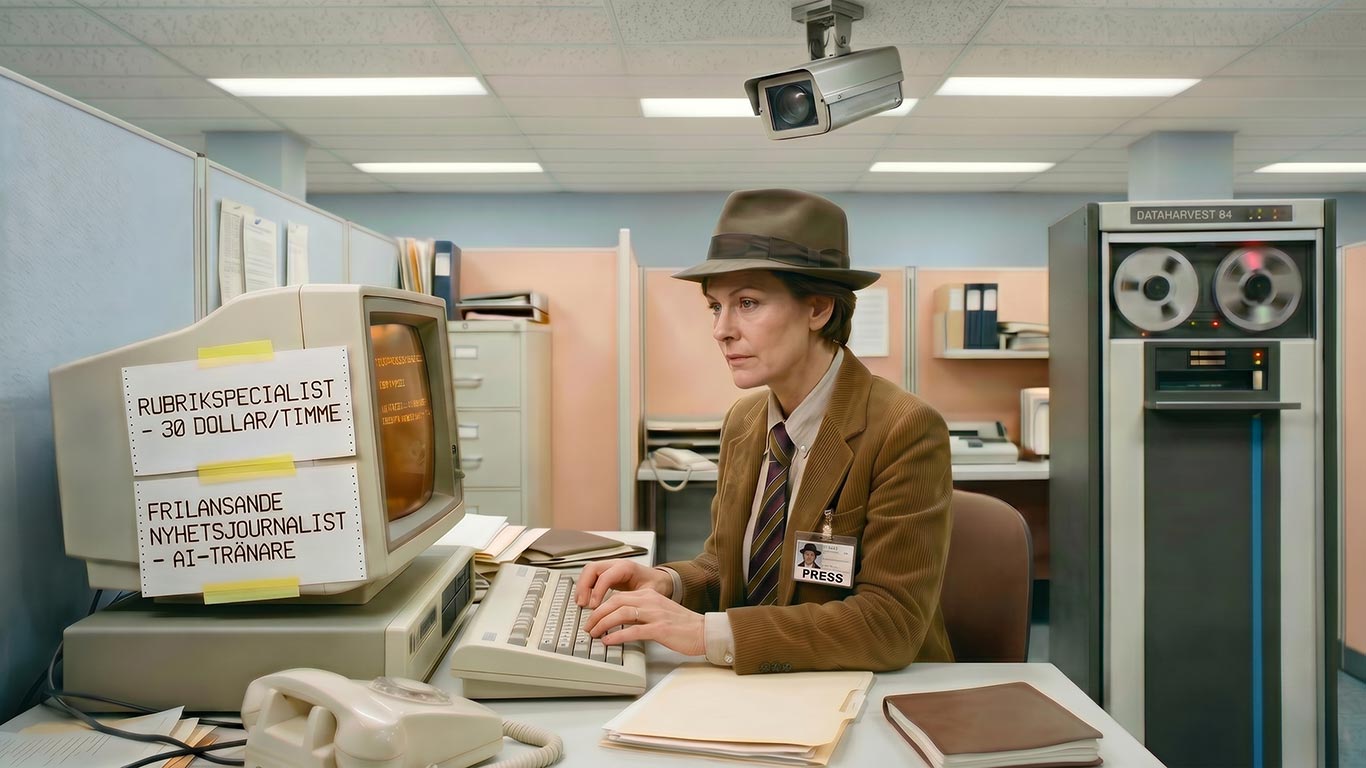 Journalister är ofta eftertraktade som AI-tränare. Bilden är genererad med hjälp av ett AI-verktyg.