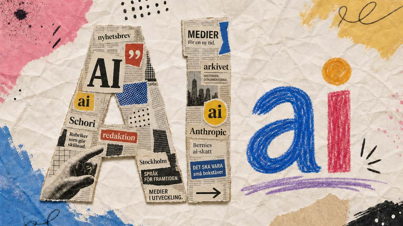 Är det dags att skriva ai med små bokstäver? Bilden är genererad med hjälp av ett ai-verktyg.